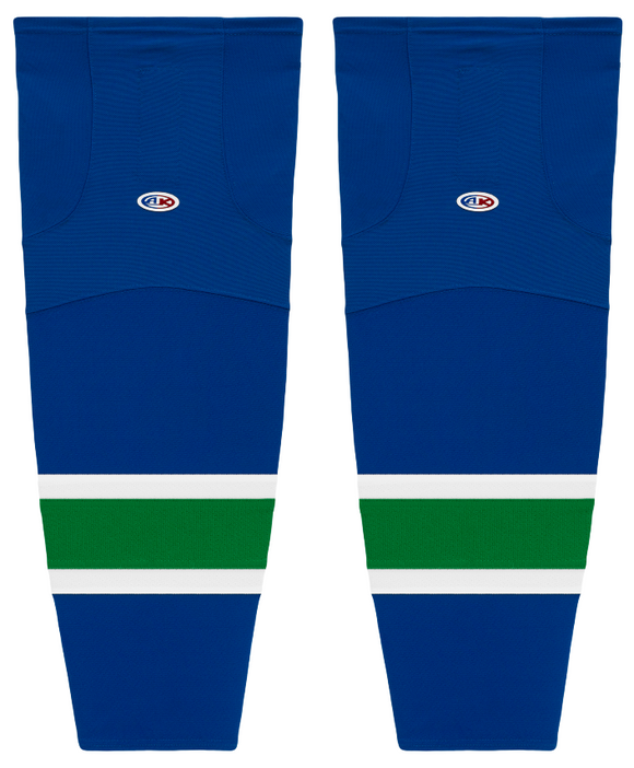Athletic Knit (AK) HS2100-622 2004 Vancouver Canucks Royal Blue Mesh Ice Hockey Socks