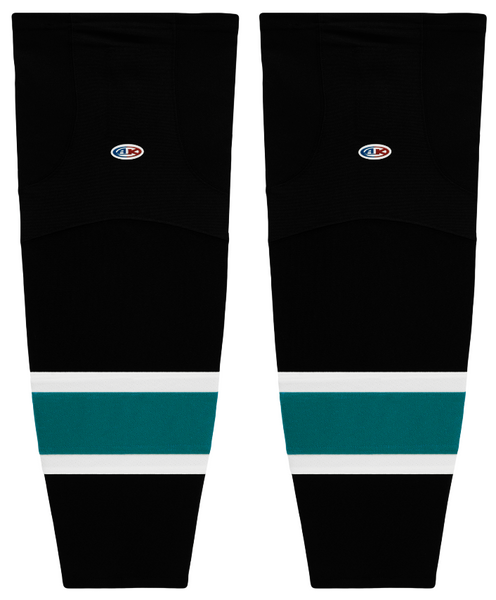 Athletic Knit (AK) H550BA-SAN634B Adult 2008 San Jose Sharks Third Black Hockey Jersey Large