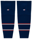 Athletic Knit (AK) HS2100-688 2017 Columbus Blue Jackets Navy Mesh Ice Hockey Socks