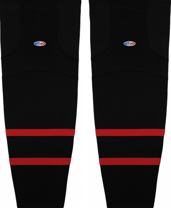Athletic Knit (AK) HS2100-700 2021 Ottawa Senators Black Mesh Ice Hockey Socks