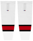 Athletic Knit (AK) HS2100-741 2002 Team Canada White Mesh Ice Hockey Socks