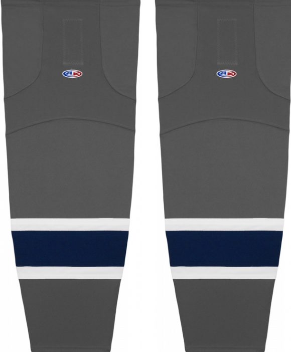 Athletic Knit (AK) HS2100-757 2021 Winnipeg Jets Reverse Retro Charcoal Mesh Ice Hockey Socks