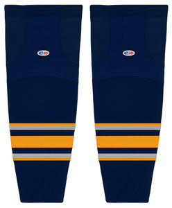 Athletic Knit (AK) HS2100-810 2009 Buffalo Sabres Third Navy Mesh Ice Hockey Socks