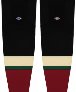 Athletic Knit (AK) HS2100-825 2018 Arizona Coyotes Kachina Black Mesh Ice Hockey Socks