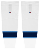 Athletic Knit (AK) HS2100-832 2008 Pittsburgh Penguins Third White Mesh Ice Hockey Socks