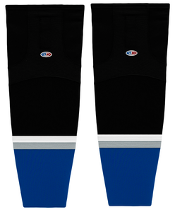 Athletic Knit (AK) HS2100-838 2009 Tampa Bay Lightning Third Black/Royal Blue Mesh Ice Hockey Socks