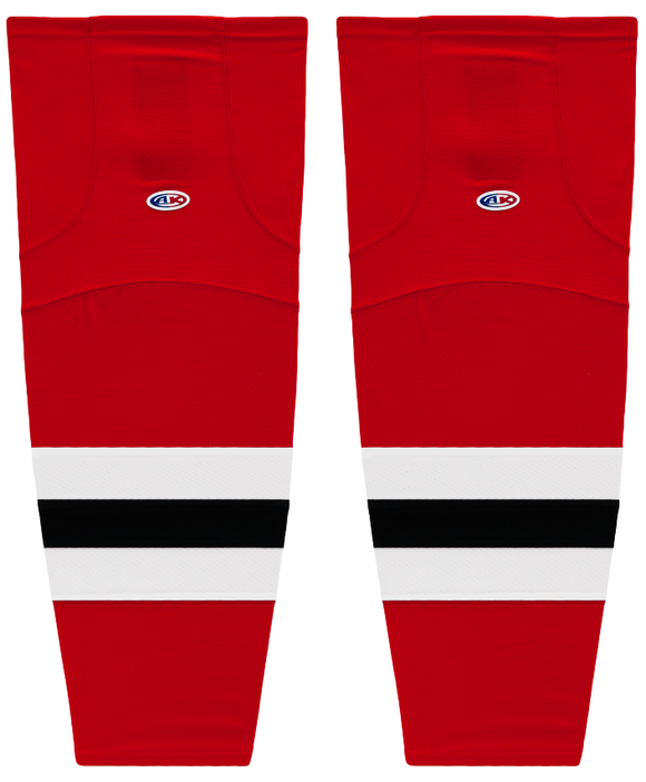 Athletic Knit (AK) HS2100-866 Utica Comets Red Mesh Ice Hockey Socks