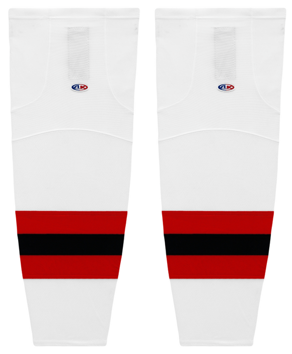 Athletic Knit (AK) HS2100-867 Utica Comets White Mesh Ice Hockey Socks
