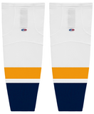 Athletic Knit (AK) HS2100-872 2013 Nashville Predators White Mesh Ice Hockey Socks