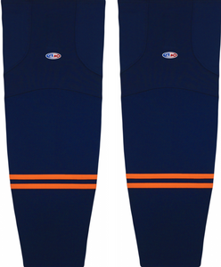Athletic Knit (AK) HS2100-887 2019 Edmonton Oilers Third Navy Mesh Ice Hockey Socks