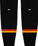 Athletic Knit (AK) HS2100-894 2021 Calgary Flames Reverse Retro Black Mesh Ice Hockey Socks
