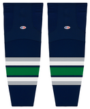 Athletic Knit (AK) HS2100-943 Hartford Whalers Navy Mesh Ice Hockey Socks