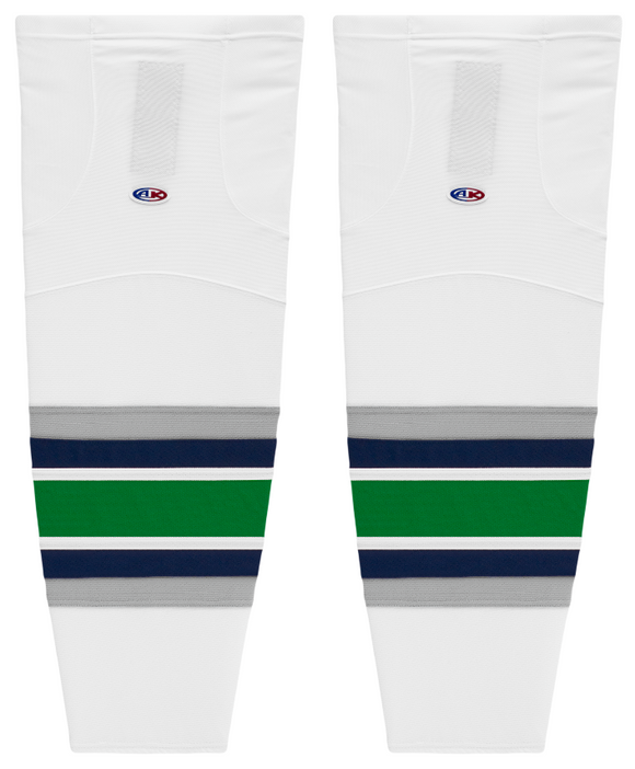 Athletic Knit (AK) HS2100-944 Plymouth Whalers White Mesh Ice Hockey Socks