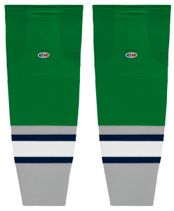 Athletic Knit (AK) HS2100-945 Plymouth Whalers Kelly Green Mesh Ice Hockey Socks
