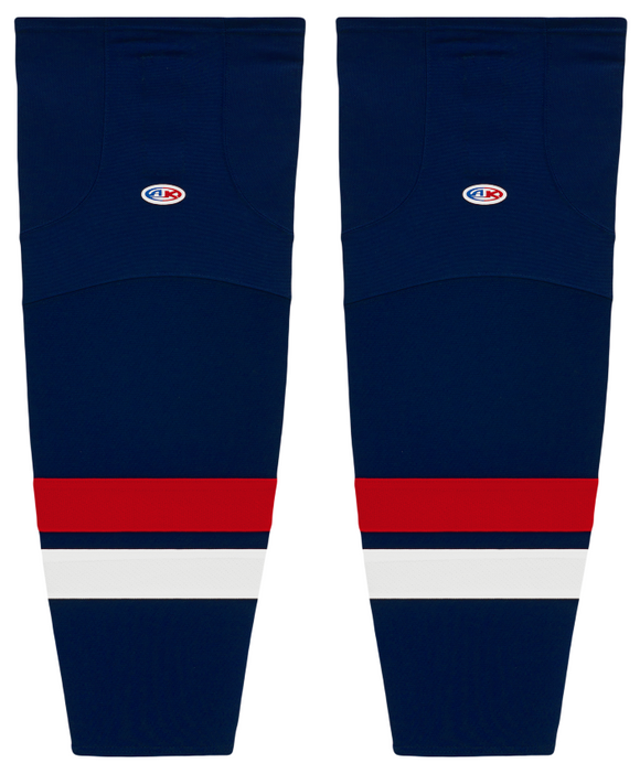 Athletic Knit (AK) HS2100-980 2005 Team USA Navy Mesh Ice Hockey Socks
