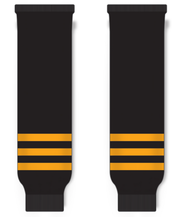 Modelline Atlant Moscow Oblast Home Black Knit Ice Hockey Socks
