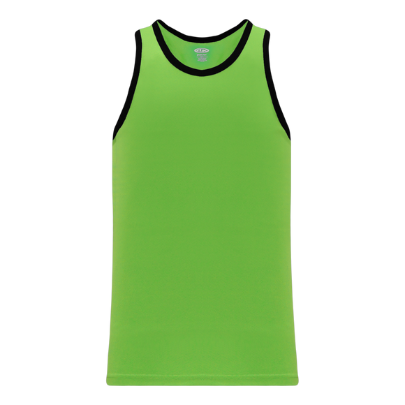 Athletic Knit (AK) B1325M-269 Mens Lime Green/Black League Basketball Jersey