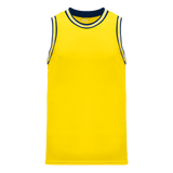 Athletic Knit (AK) B1710A-255 Adult Michigan Wolverines Maize Pro Basketball Jersey