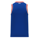 Athletic Knit (AK) B1710A-333 Adult Detroit Pistons Royal Blue Pro Basketball Jersey