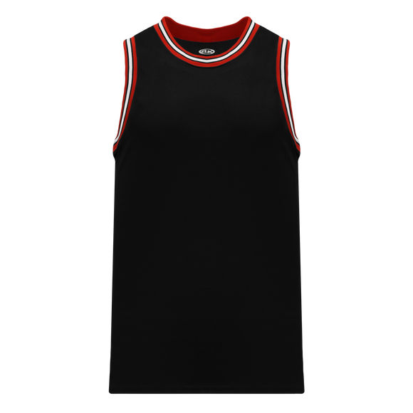Athletic Knit (AK) B1710A-348 Adult Chicago Bulls Black Pro Basketball Jersey
