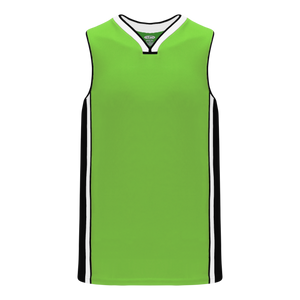 Athletic Knit (AK) B1715Y-107 Youth Lime Green/Black/White Pro Basketball Jersey