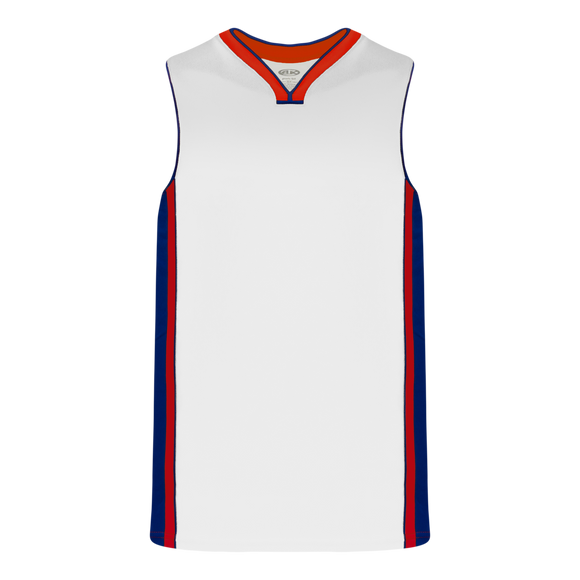 Athletic Knit (AK) B1715A-335 Adult Detroit Pistons White Pro Basketball Jersey