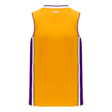 Athletic Knit (AK) B1715A-435 Adult LA Lakers Gold Pro Basketball Jersey