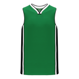 Athletic Knit (AK) B1715A-440 Adult Kelly Green/Black/White Pro Basketball Jersey