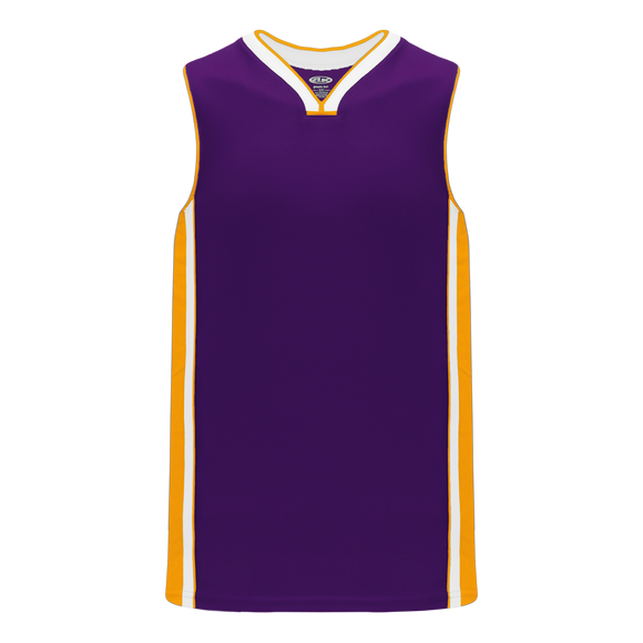 Athletic Knit (AK) B1715A-441 Adult LA Lakers Purple Pro Basketball Jersey