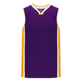 Athletic Knit (AK) B1715A-441 Adult LA Lakers Purple Pro Basketball Jersey