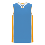 Athletic Knit (AK) B1715Y-473 Youth Sky Blue/Gold/White Pro Basketball Jersey