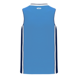 Athletic Knit (AK) B1715A-475 Adult Sky Blue/Navy/White Pro Basketball Jersey