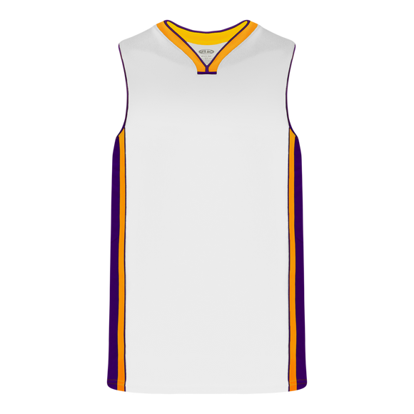 Athletic Knit (AK) B1715A-726 Adult LA Lakers White Pro Basketball