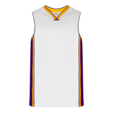 Athletic Knit (AK) B1715A-726 Adult LA Lakers White Pro Basketball Jersey