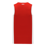 Athletic Knit (AK) B2115M-208 Mens Red/White Pro Basketball Jersey
