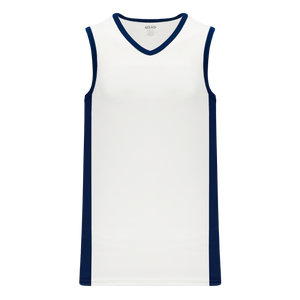 Athletic Knit (AK) B2115L-217 Ladies White/Navy Pro Basketball Jersey