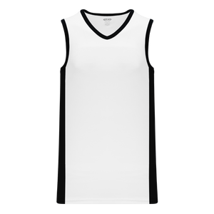 Athletic Knit (AK) B2115M-222 Mens White/Black Pro Basketball Jersey