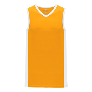 Athletic Knit (AK) B2115L-236 Ladies Gold/White Pro Basketball Jersey