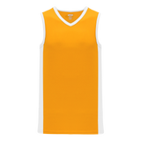 Athletic Knit (AK) B2115L-236 Ladies Gold/White Pro Basketball Jersey