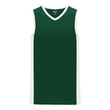 Athletic Knit (AK) B2115M-260 Mens Dark Green/White Pro Basketball Jersey