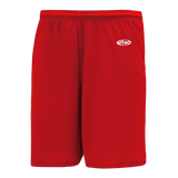 Athletic Knit (AK) BAS1300L-005 Ladies Red Baseball Shorts