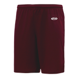 Athletic Knit (AK) BAS1300L-009 Ladies Maroon Baseball Shorts