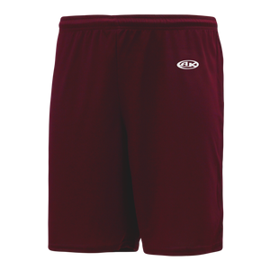 Athletic Knit (AK) BAS1300M-009 Mens Maroon Baseball Shorts