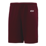 Athletic Knit (AK) BAS1300M-009 Mens Maroon Baseball Shorts