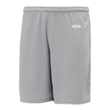 Athletic Knit (AK) BAS1300L-012 Ladies Grey Baseball Shorts