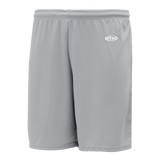 Athletic Knit (AK) BAS1300M-012 Mens Grey Baseball Shorts