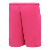 Athletic Knit (AK) BAS1300M-014 Mens Pink Baseball Shorts - PSH Sports