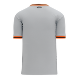 Athletic Knit (AK) S1333A-111 Adult Grey/Orange/Black Soccer Jersey