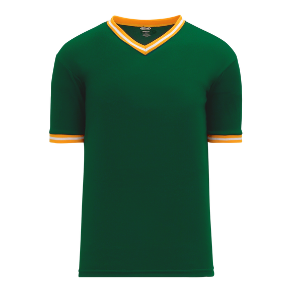 Athletic Knit (AK) V1333A-439 Adult Dark Green/Gold/White Volleyball Jersey