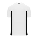 Athletic Knit (AK) BA1343A-222 Adult White/Black One-Button Baseball Jersey